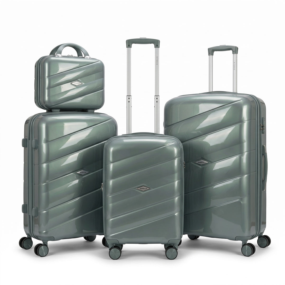 Dovelle PP Luggage Set – Classic Colors (20+24+28 + Makeup Box)