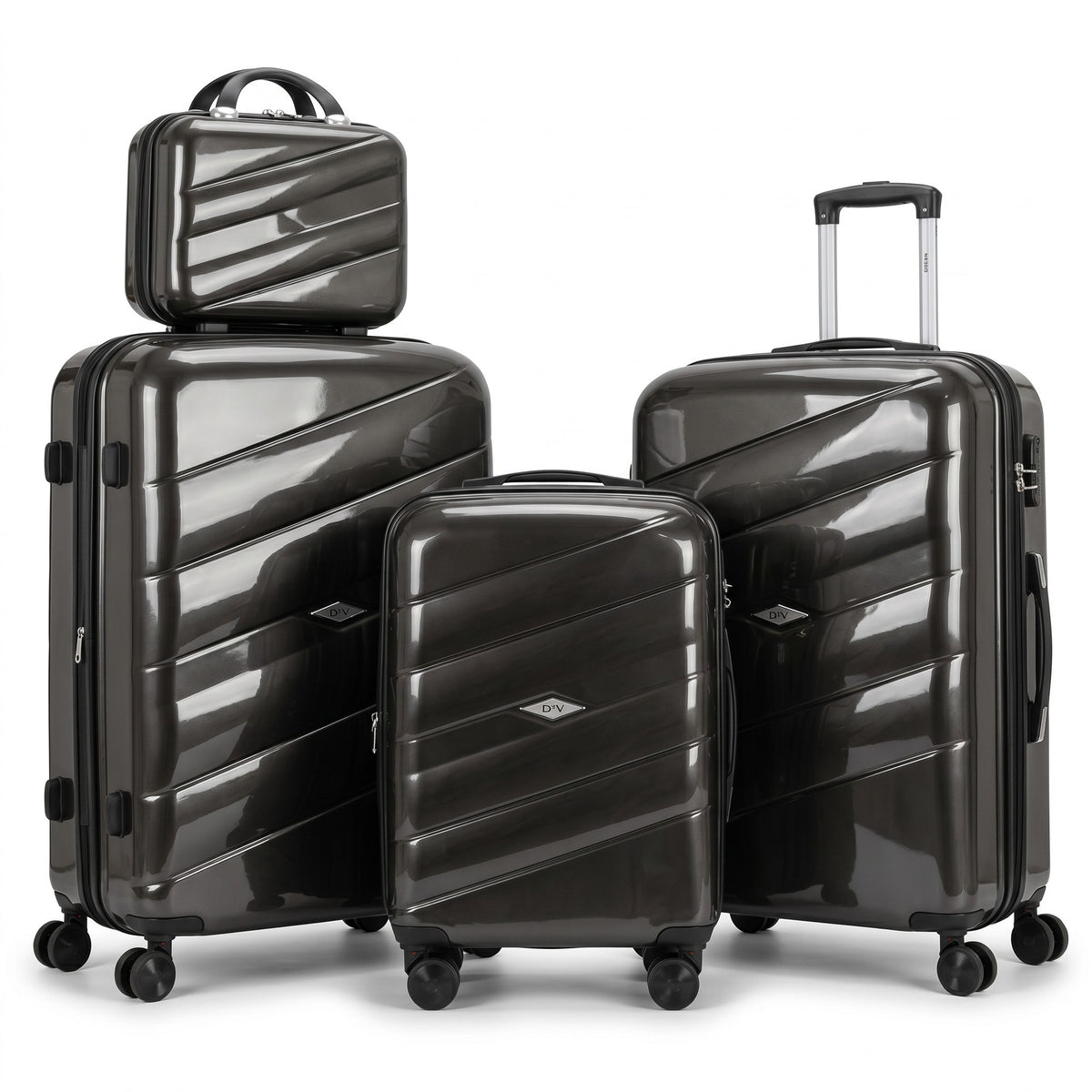 Dovelle PP Luggage Set – Classic Colors (20+24+28 + Makeup Box)