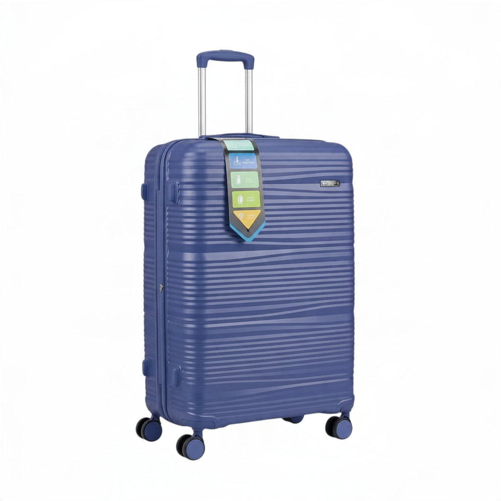 Fixed Price Shop K-Swiss blue hardcase luggage with 360-degree wheels and textured PP shell for travel