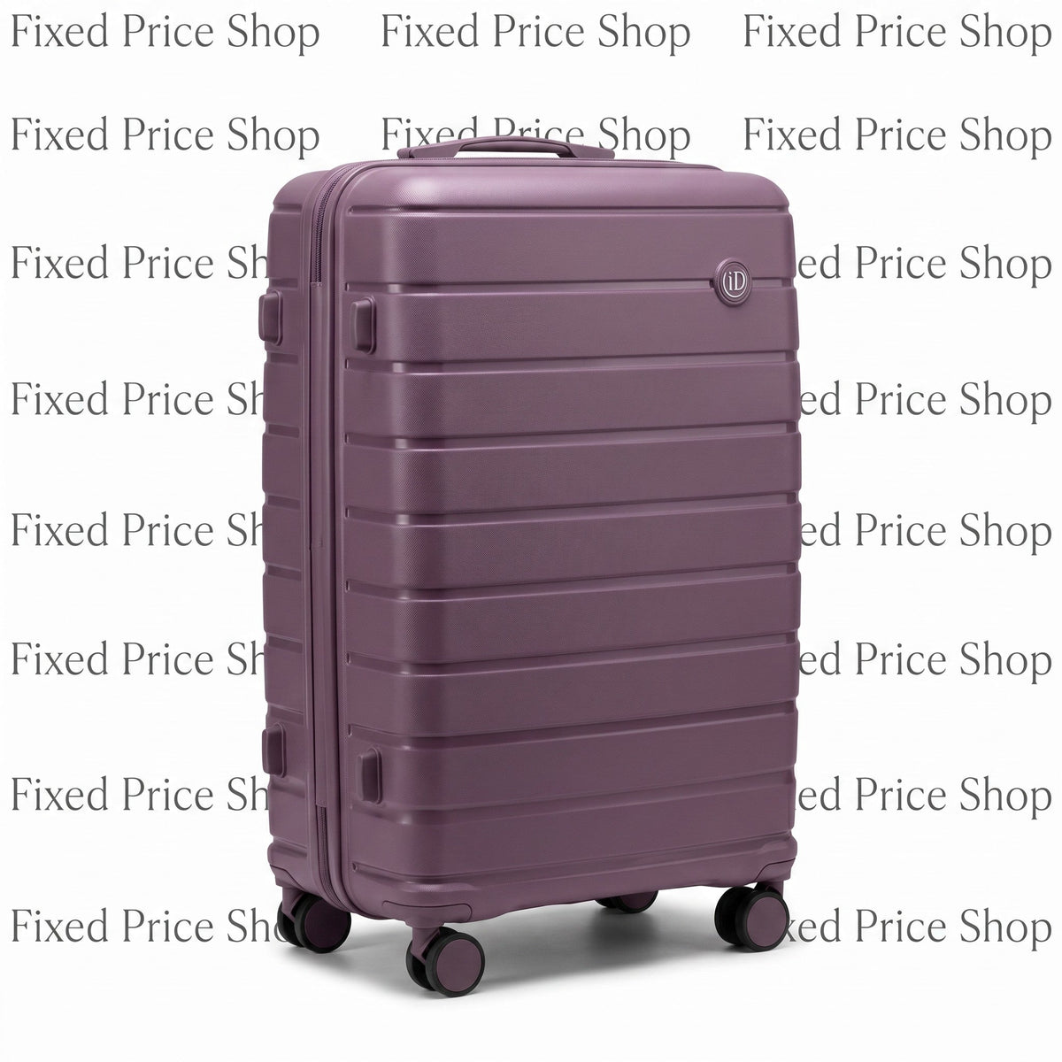 Fixed Price Shop INTERNATIONAL TRAVELLER purple hard shell spinner suitcase with horizontal ribbed design