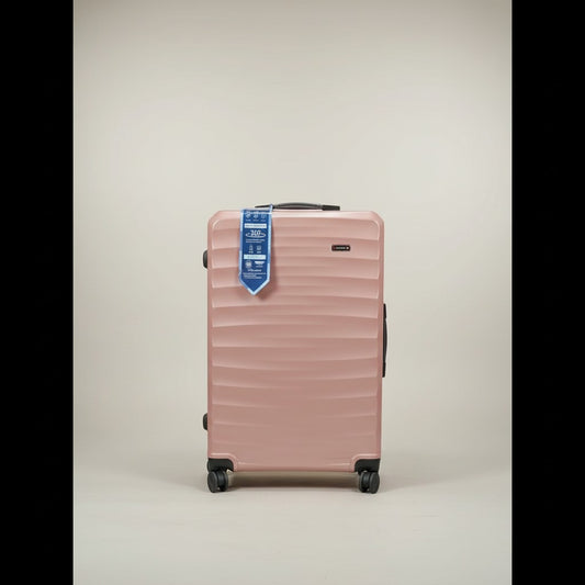 Fixed Price Shop K-Swiss rose gold hardcase luggage with 360 spinner wheels and textured finish.