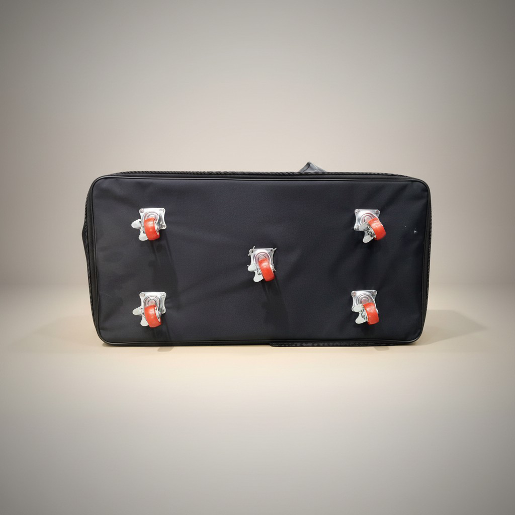 24 inch Folding zip bag with wheels