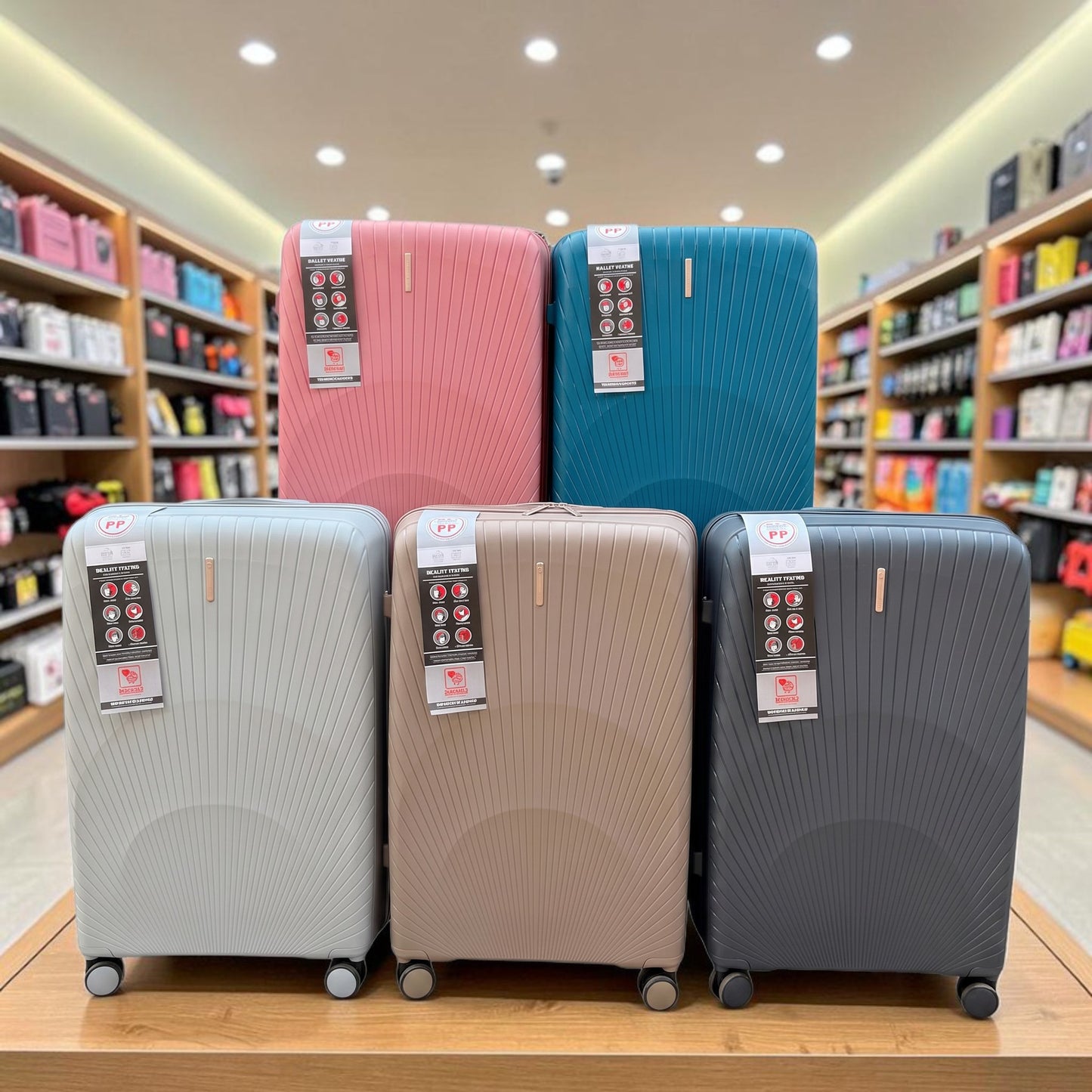Delsey PP Luggage Set – Extended Colors (20+24+28 + Makeup Box)