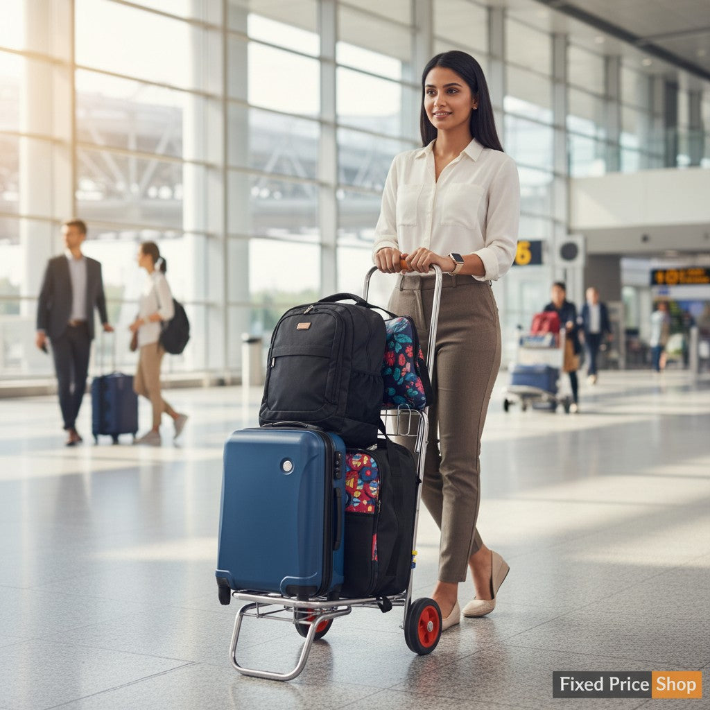 Portable Luggage Trolley Stand