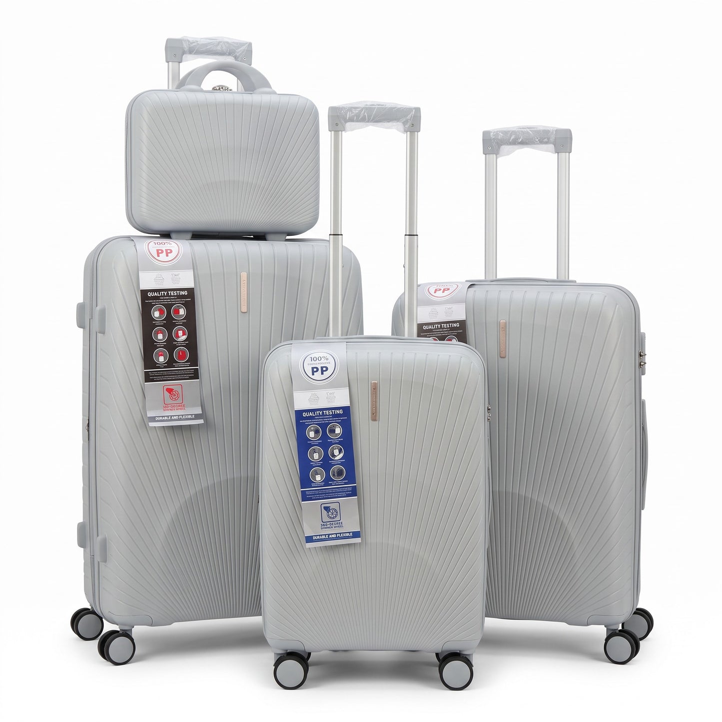 Delsey PP Luggage Set – Extended Colors (20+24+28 + Makeup Box)